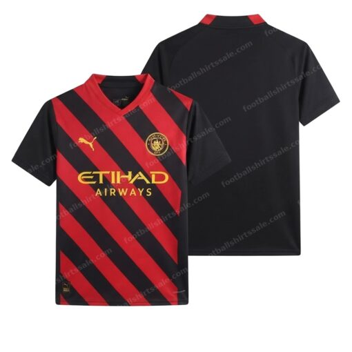Manchester City Away Football Shirt 22/23 Front and Back View