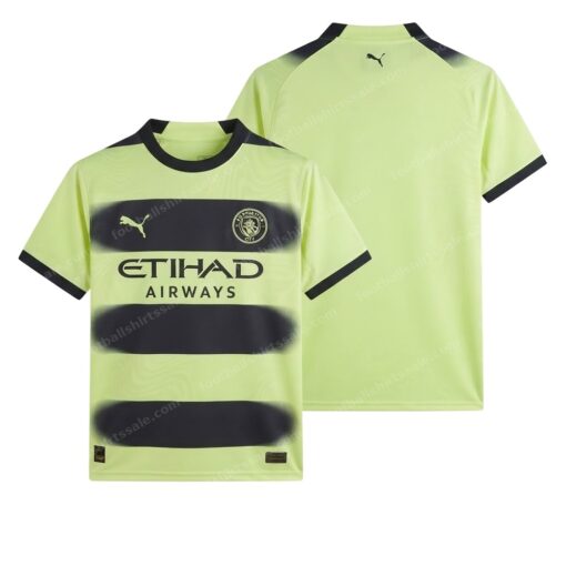 Manchester City Third Football Shirt 22/23 Front and Back View