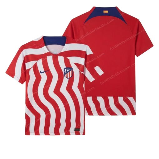 Atletico Madrid Home Football Shirt 22/23 Front and Back View
