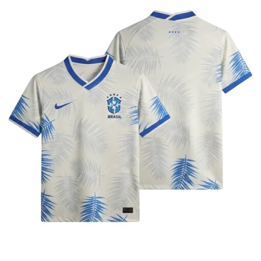 Brazil Blue Beach Football Shirt 2022 Front and Back View