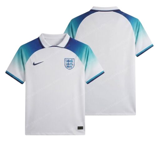 England Home World Cup Fifa Football Shirt 2022 Front and Back View