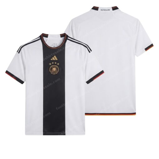 Germany Home World Cup Fifa Football Shirt 2022 Front and Back View