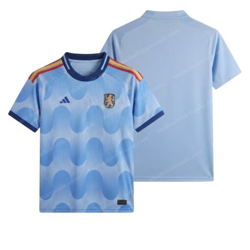 Spain Away World Cup Fifa Football Shirt 2022 Front and Back View