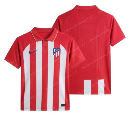 Atletico Madrid Home Player Version Football Shirt 23/24 Front and Back View