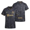 Barcelona Special Edition Black Football Shirt 23/24 Front and Back View
