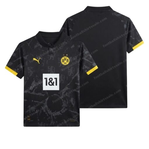 Dortmund Away Football Shirt 23/24 Front and Back View