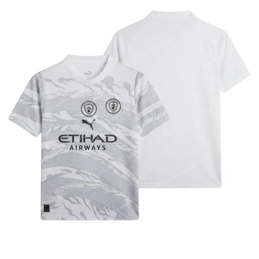 Manchester City Year Of The Dragon Football Shirt 23/24 Front and Back View