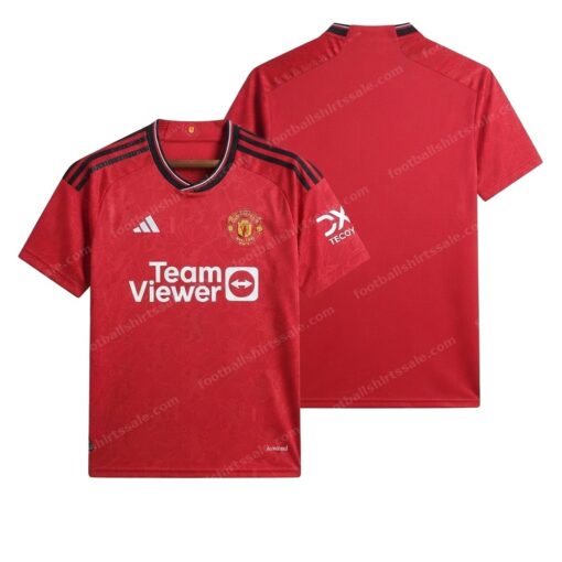 Manchester United Home Football Shirt 23/24 Front and Back View