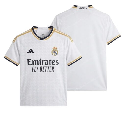 Real Madrid Home Football Shirt 23/24 Front and Back View
