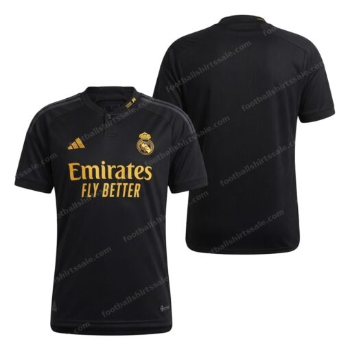 Real Madrid Third Football Shirt 23/24 Front and Back View