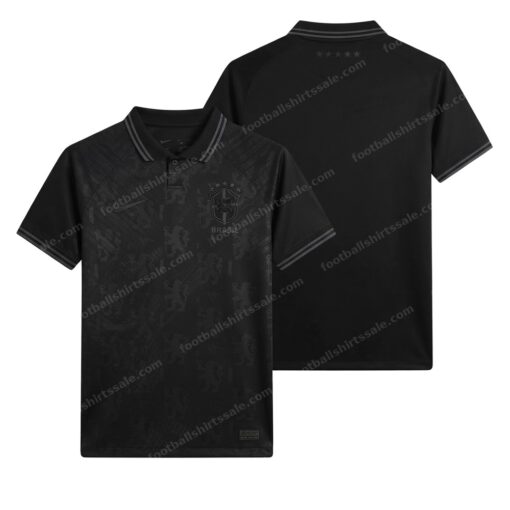 Brazil Blackout Special Edition Football Shirt 2023 Front and Back View