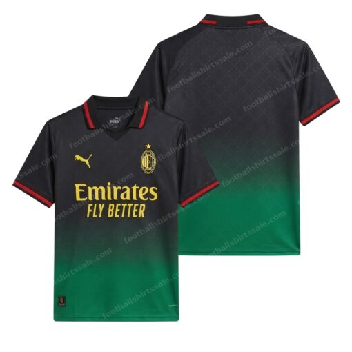 AC Milan X Off White Football Shirt 24/25 Front and Back View