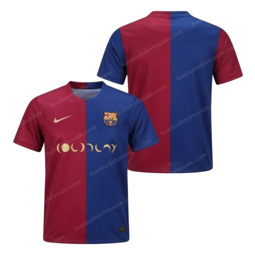 Barcelona Special Cold Play Football Shirt 24/25 Front and Back View