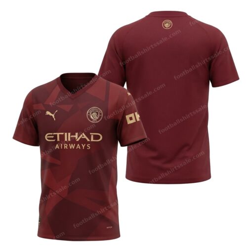Manchester City Third Football Shirt 24/25 Front and Back View