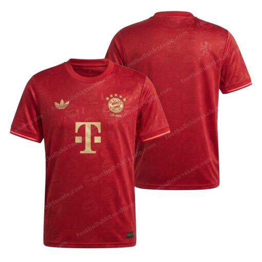 Bayern Munich 125th Anniversary Player Version Football Shirt 24/25 Front and Back View