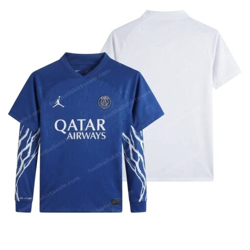 PSG Fourth Long Sleeve Player Version Football Shirt 24/25 Front and Back View