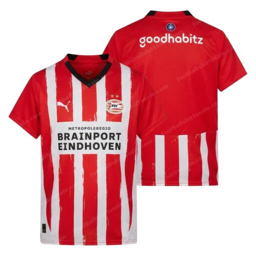 PSV Eindhoven Home Football Shirt 24/25 Front and Back View