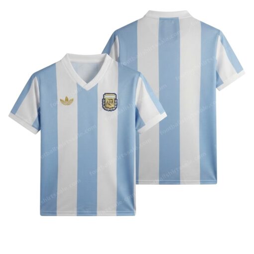 Argentina 50th Anniversary Edition Football Shirt 2024 Front and Back View