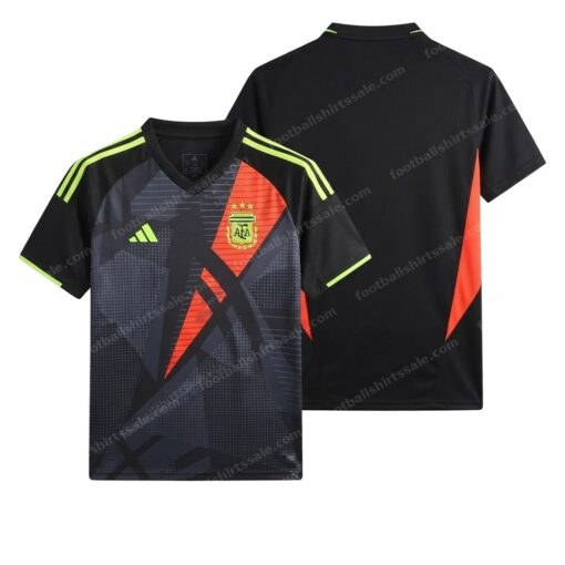 Argentina Goalkeeper National Team Football Shirt 2024 Front and Back View