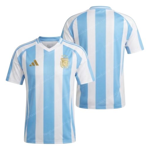 Argentina Home National Team Football Shirt 2024 Front and Back View