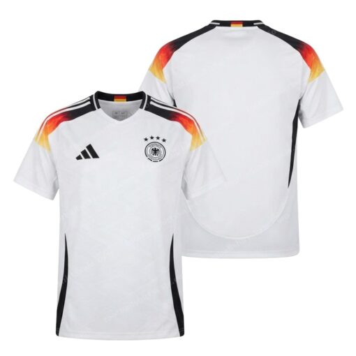 Germany Home Football Shirt 2024 Front and Back View