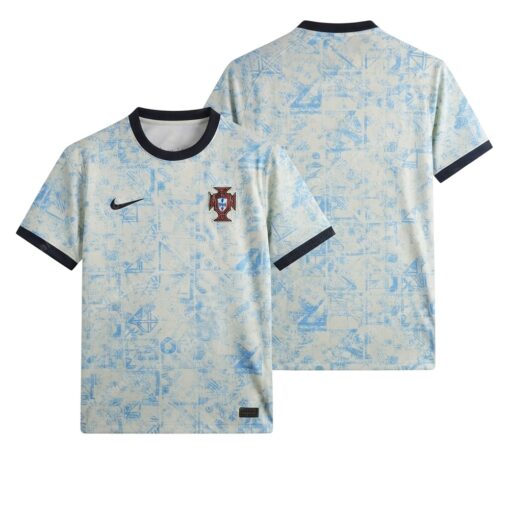 Portugal Away Football Shirt 2024 Front and Back View
