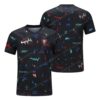 Portugal Training Wear Black Football Shirt 2024 Front and Back View