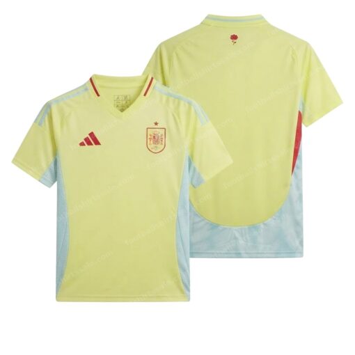Spain Away Football Shirt 2024 Front and Back View