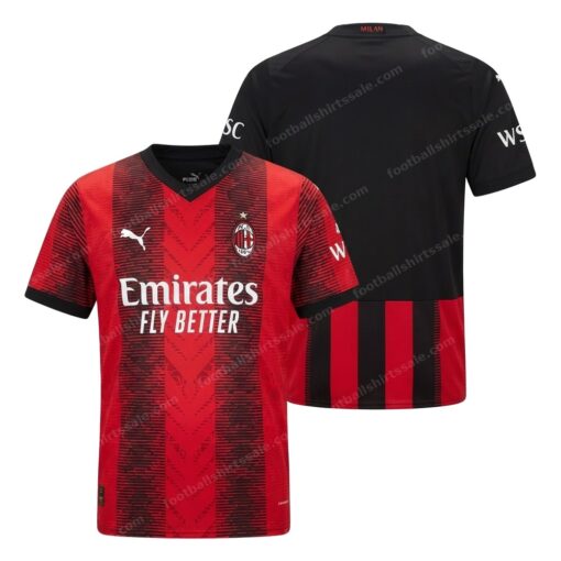 AC Milan Home Football Shirt 25/26 Front and Back View