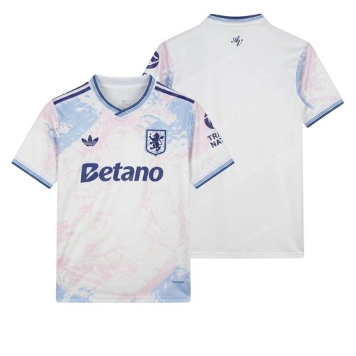 Aston Villa Third Football Shirt 25/26 Front and Back View