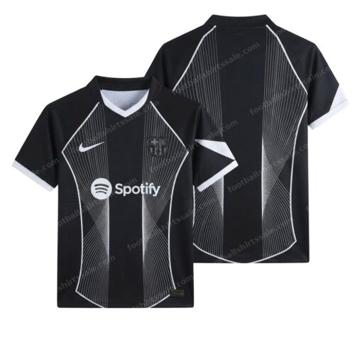 Barcelona Blackout Elite Football Shirt 25/26 Front and Back View