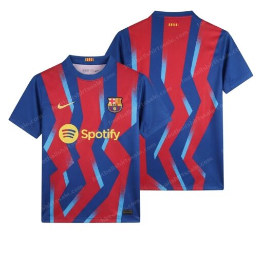 Barcelona Fourth Football Shirt 25/26 Front and Back View