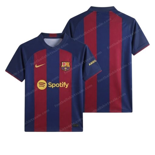 Barcelona Home Football Shirt 25/26 Front and Back View