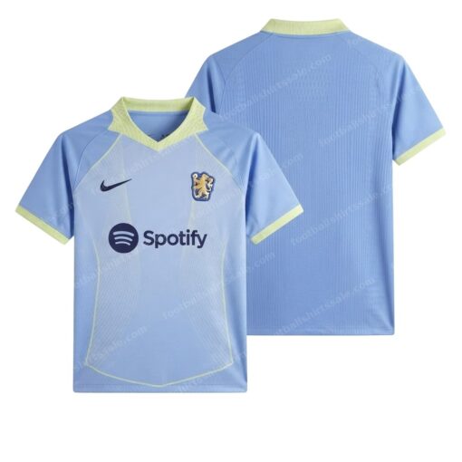 Barcelona Special Blue Edition Football Shirt 25/26 Front and Back View