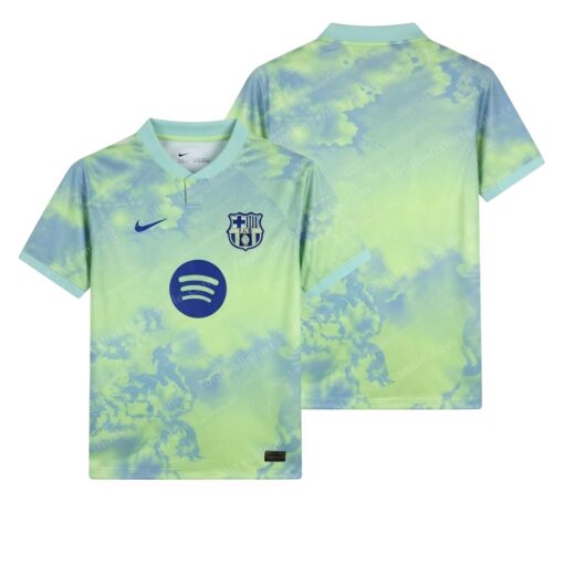 Barcelona Special Edition Green Aura Football Shirt 25/26 Front and Back View