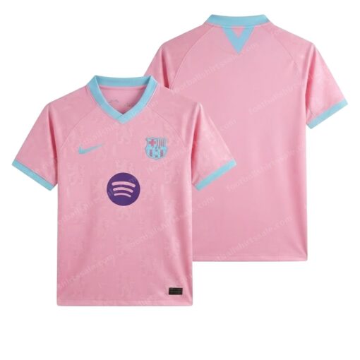 Barcelona Special Pink Football Shirt 25/26 Front and Back View