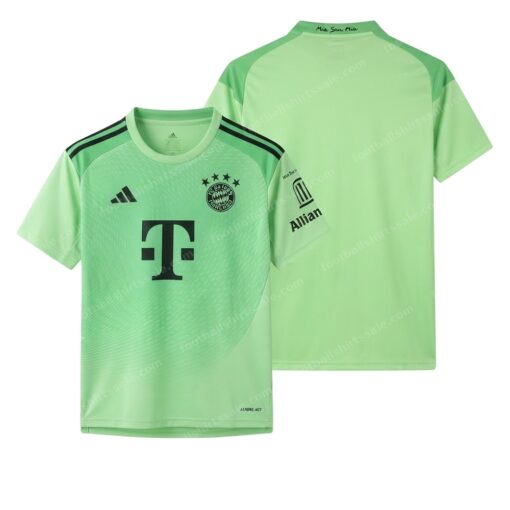 Bayern Munich Goalkeeper Green Football Shirt 25/26 Front and Back View