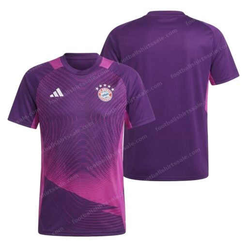 Bayern Munich Goalkeeper Purple Football Shirt 25/26 Front and Back View