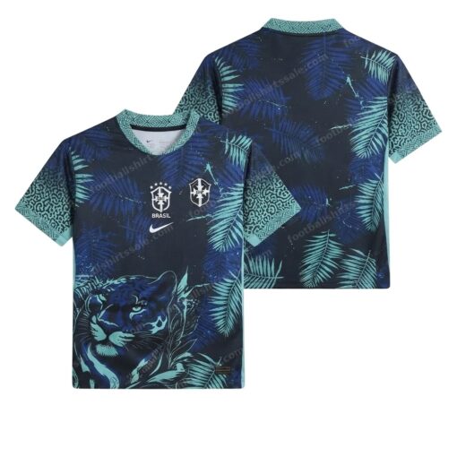 Brazil Special Edition Tiger Football Shirt 25/26 Front and Back View