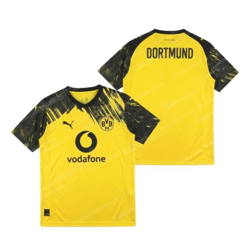 Dortmund Home Football Shirt 25/26 Front and Back View
