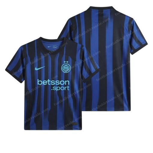 Inter Milan Home Football Shirt 25/26 Front and Back View