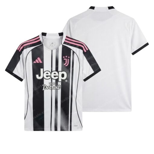 Juventus Home Football Shirt 25/26 Front and Back View