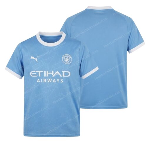Manchester City Home Football Shirt 25/26 Front and Back View