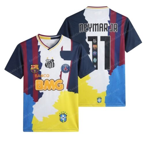 Barcelona Neymar All Teams Football Shirt 25/26 Front and Back View