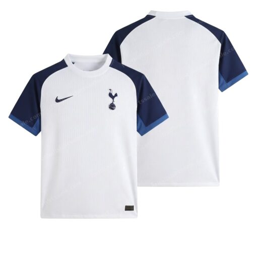 Tottenham Hotspur Home No Sponsor Player Version Football Shirt 25/26 Front and Back View