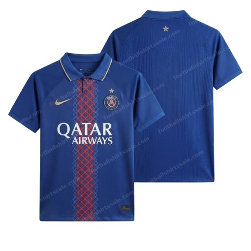 Paris Saint-Germain Home Psg Champions League Edition Player Version Football Shirt 25/26 Front and Back View
