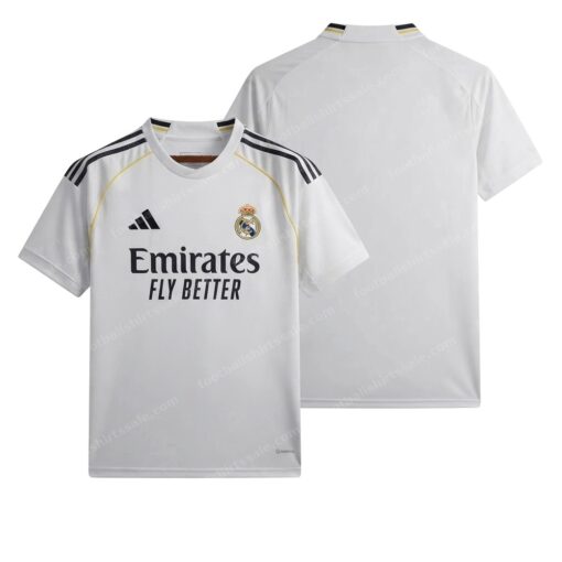 Real Madrid Home Football Shirt 25/26 Front and Back View