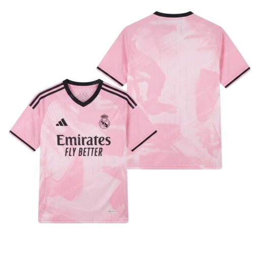 Real Madrid Special Edition Pink Football Shirt 25/26 Front and Back View