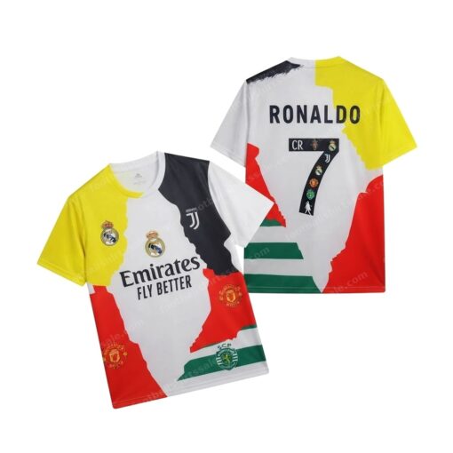 Real Madrid Ronaldo All Teams Football Shirt 25/26 Front and Back View