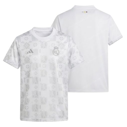 Real Madrid Louis Vuitton Joint Edition Football Shirt 25/26 Front and Back View